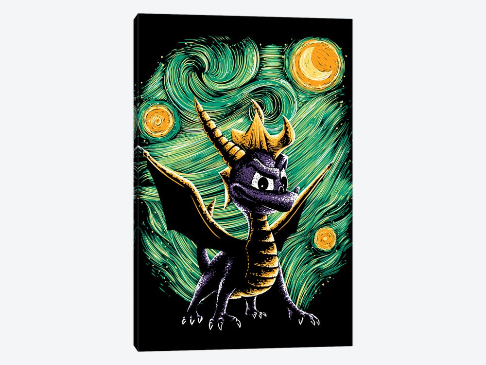 Starry Dragon by Denis Orio Ibañez 1-piece Canvas Art