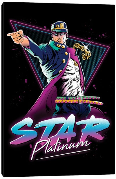 Star Platinum Canvas Art Print - Anime TV Show Art