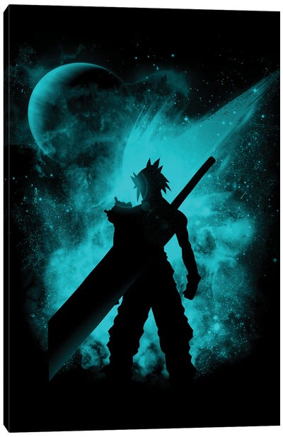 Ex-Soldier Silhouette Canvas Art Print - Final Fantasy
