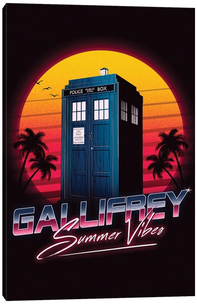 Gallifrey Summer Vibes Canvas Art Print - Sci-Fi & Fantasy TV Show Art
