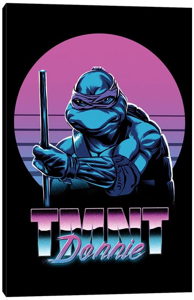 Retro Donnie Canvas Art Print - Teenage Mutant Ninja Turtles
