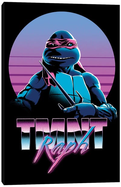 Retro Raph Canvas Art Print - Teenage Mutant Ninja Turtles