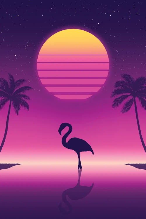 Sunset Flamingo