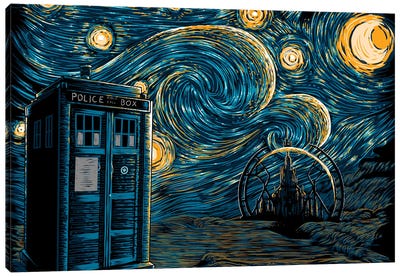 Starry Gallifrey Canvas Art Print - Starry Night Collection