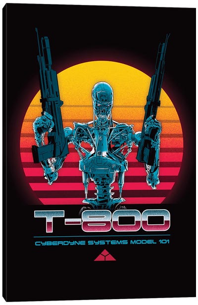 T-800 Series Canvas Art Print - Terminator