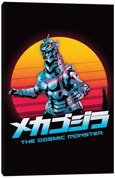 The Cosmic Monster Canvas Art Print - Godzilla