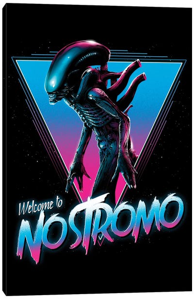 Welcome To Nostromo Canvas Art Print - Xenomorph