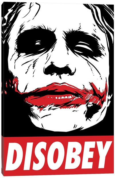 Chaos And Disobey Canvas Art Print - Comic Book Character Art