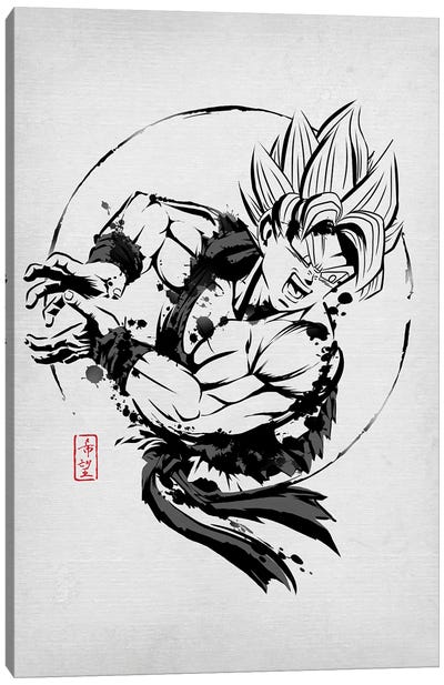 SSJ Warrior Canvas Art Print - Dragon Ball Z