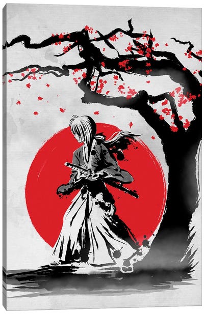 Wandering Samurai Canvas Art Print - Denis Orio Ibanez