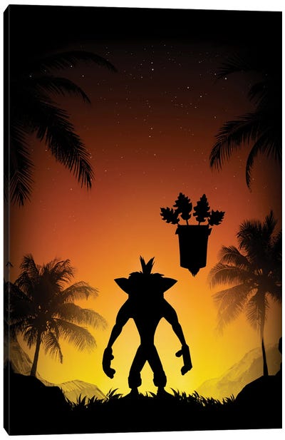 Protector Of The Island Canvas Art Print - Crash Bandicoot