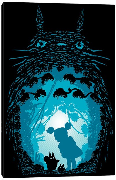 Forest Spirits Canvas Art Print - Totoro