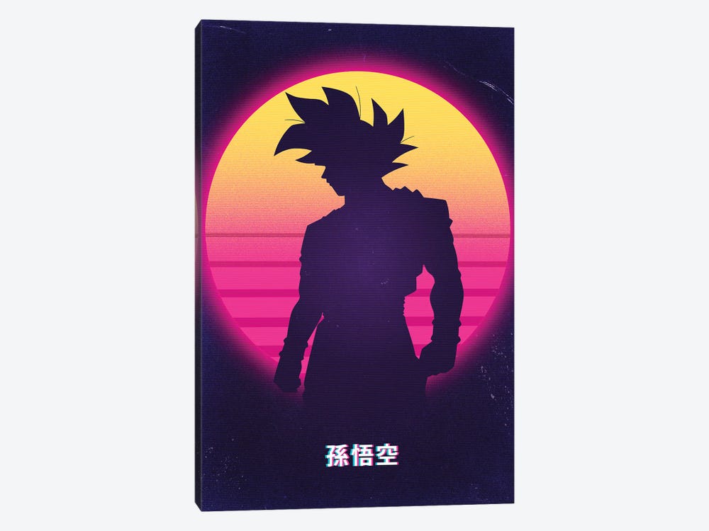 Goku In Retro by Denis Orio Ibañez 1-piece Canvas Print
