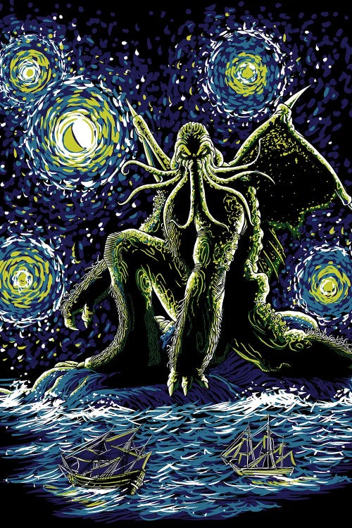 Night Of Cthulhu by Denis Orio Ibañez wall art
