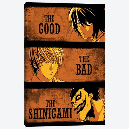 The Good, The Bad And The Shinigami Canvas Print #DOI330} by Denis Orio Ibañez Canvas Art