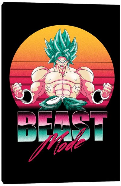 Beast Mode Saiyan Canvas Art Print - Anime Art