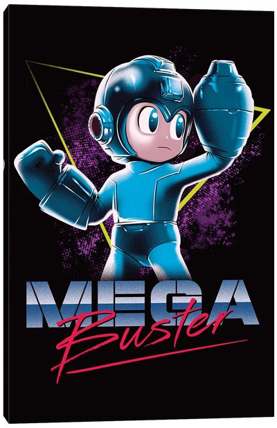 Mega Buster Canvas Art Print - Video Game Art