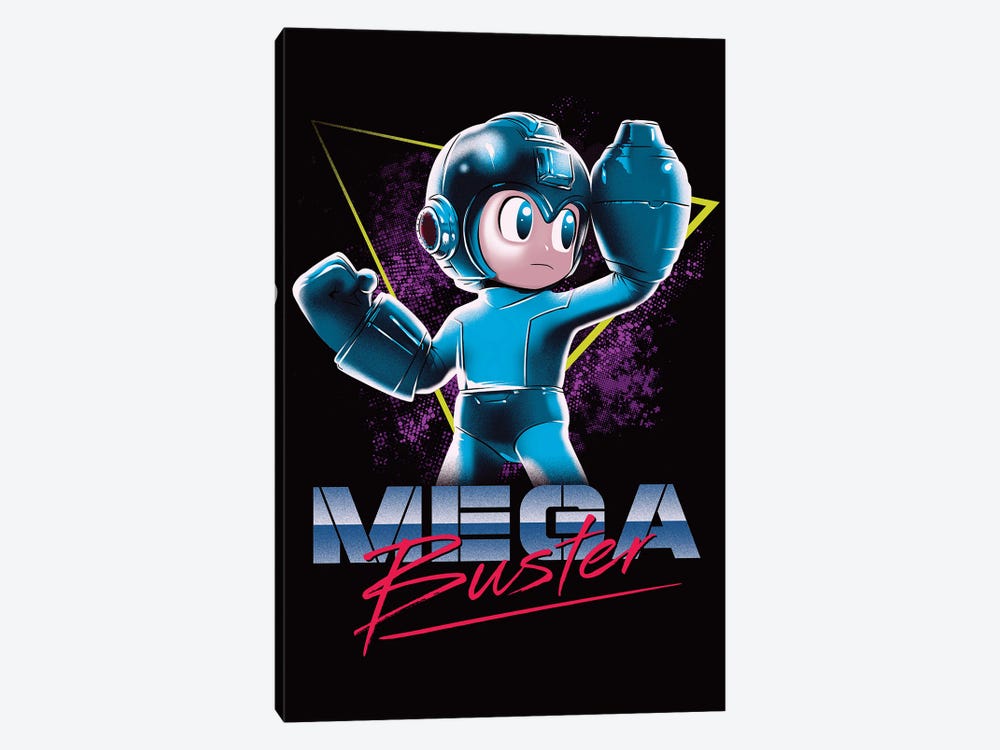Mega Buster by Denis Orio Ibañez 1-piece Canvas Print