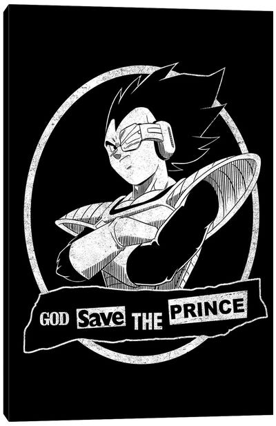 Prince Of The Saiyans Canvas Art Print - Anime TV Show Art