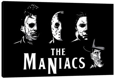 The Maniacs Canvas Art Print - Horror Movie Art