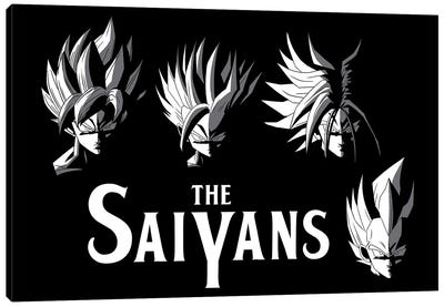The Saiyans Canvas Art Print - Denis Orio Ibanez