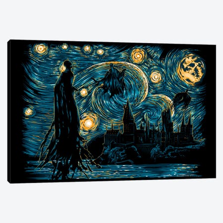 Starry Dementors Canvas Print #DOI377} by Denis Orio Ibañez Canvas Art Print