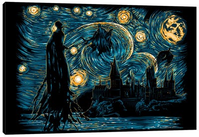 Starry Dementors Canvas Art Print - Fantasy Movie Art