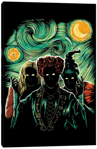 Salem Night Canvas Art Print - Fantasy Movie Art