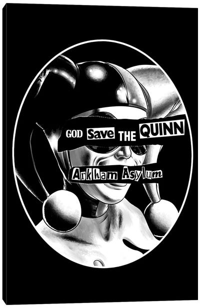 God Save The Quinn Canvas Art Print - Harley Quinn