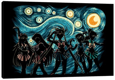 Sailor's Night Canvas Art Print - Anime & Manga Characters