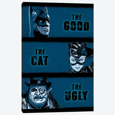 The Good The Cat And The Ugly Canvas Print #DOI432} by Denis Orio Ibañez Canvas Art Print