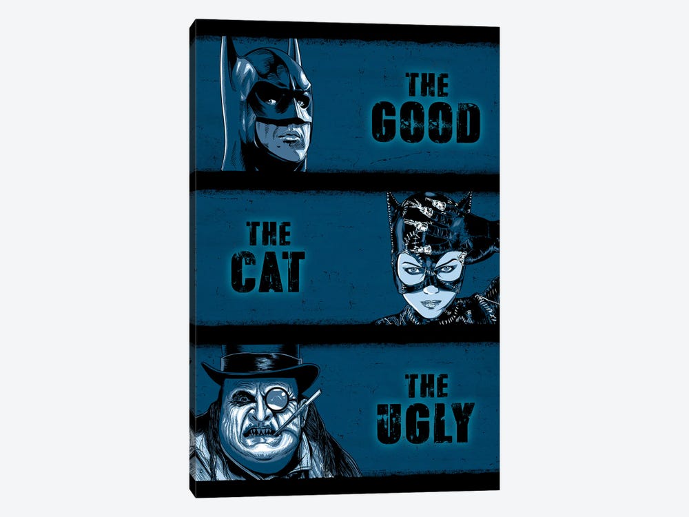 The Good The Cat And The Ugly by Denis Orio Ibañez 1-piece Canvas Wall Art