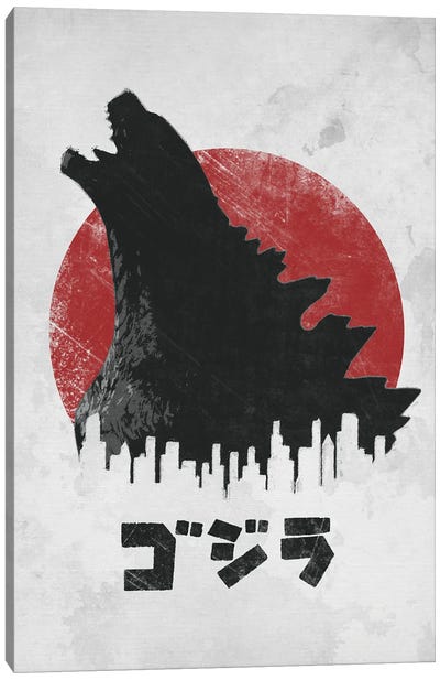God Of Destruction Canvas Art Print - Godzilla