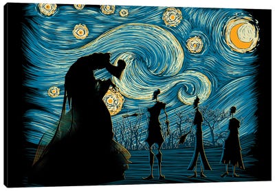 Starry Hallows Canvas Art Print - Fantasy Movie Art