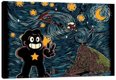 Starry Universe Canvas Art Print - Cartoon & Animated TV Show Art