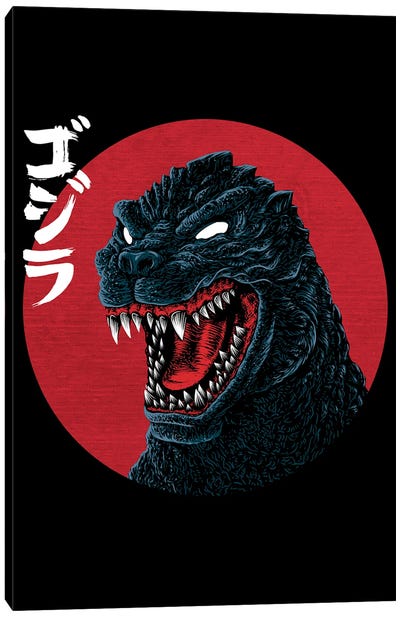 Titan Alpha Canvas Art Print - Godzilla