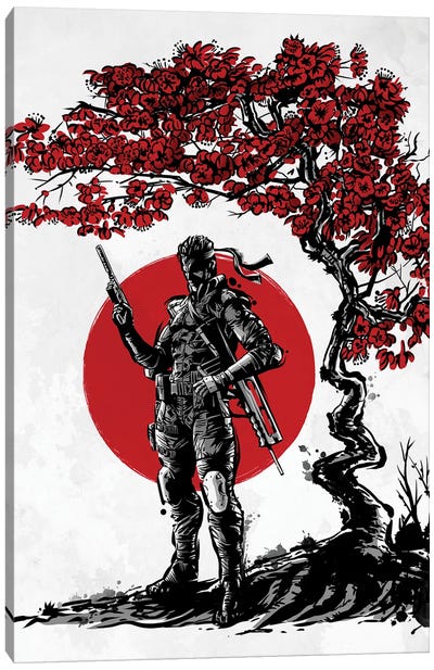 Soldier Under The Sun Canvas Art Print - Solid Snake