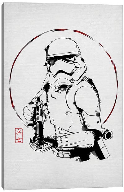 Ink Storm Canvas Art Print - Stormtrooper