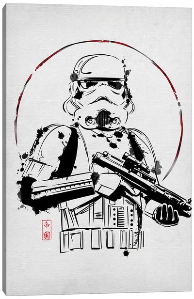 Ink Trooper Canvas Art Print - Stormtrooper