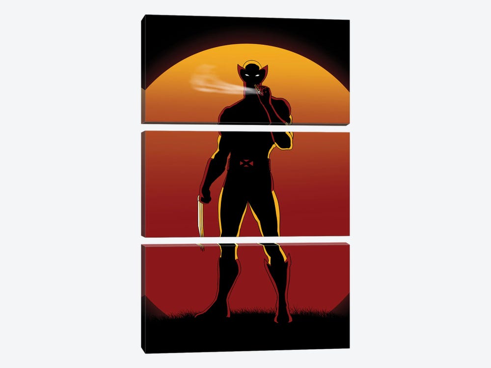 Logan On Sunset by Denis Orio Ibañez 3-piece Canvas Wall Art