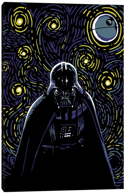 Starry Dark Side Canvas Art Print - Star Wars