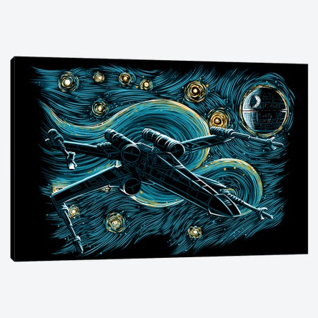Starry Rebel Canvas Print #DOI539} by Denis Orio Ibañez Canvas Art