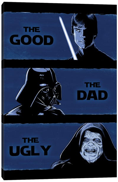 The Good, The Dad, And The Ugly Canvas Art Print - Science Fiction Movie Art