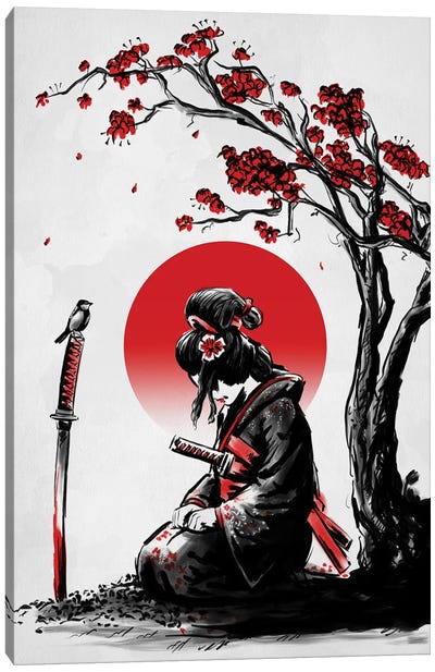Onna Bugeisha Canvas Art Print - Samurai Art