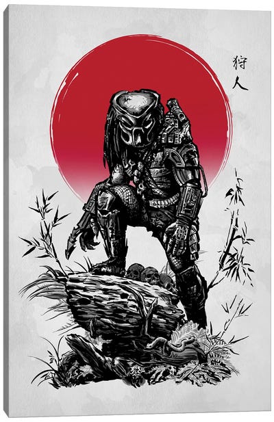 Red Sun Hunter Canvas Art Print - Predator