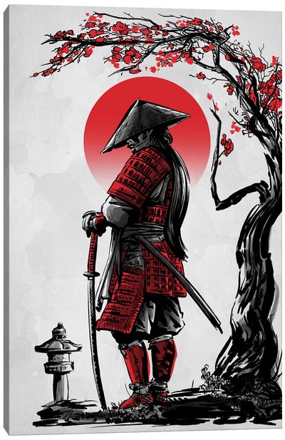 Lonely Ronin Canvas Art Print - Samurai Art