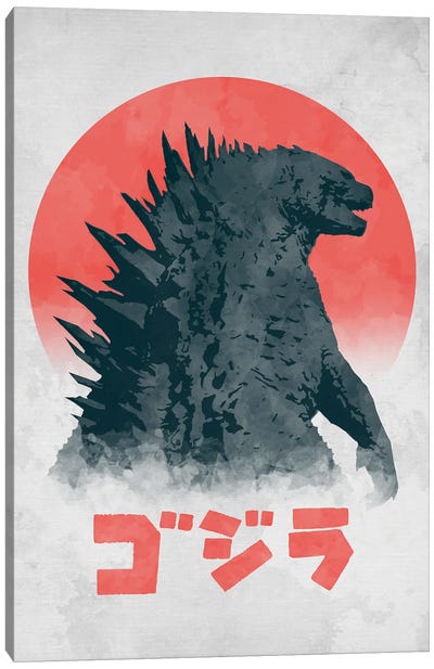 Kaiju Monster Canvas Art Print - Godzilla