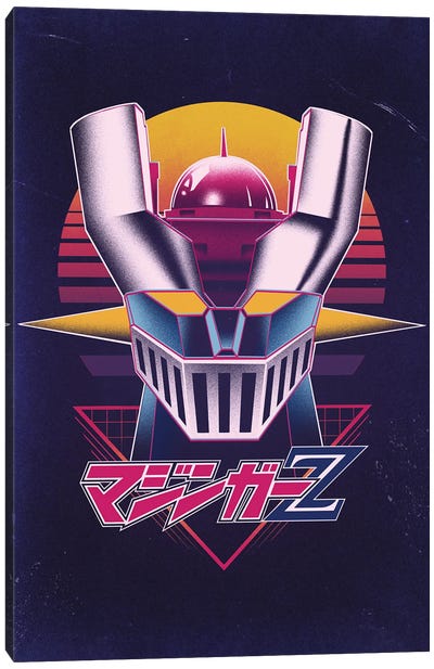 Retro Z Canvas Art Print - Gundam