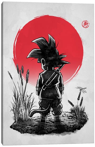 Young Hero Under The Sun Canvas Art Print - Kid Goku