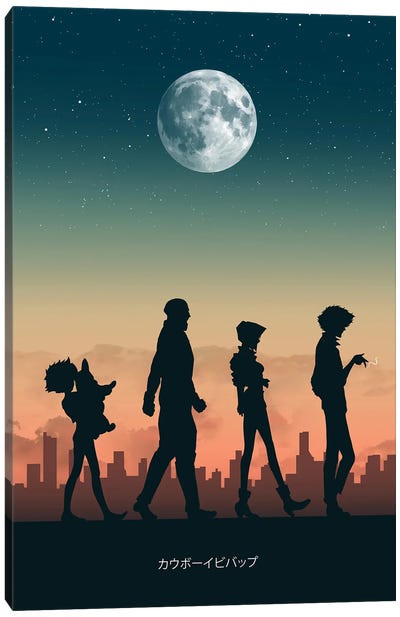Bounty Hunters Under The Moon Canvas Art Print - Denis Orio Ibanez